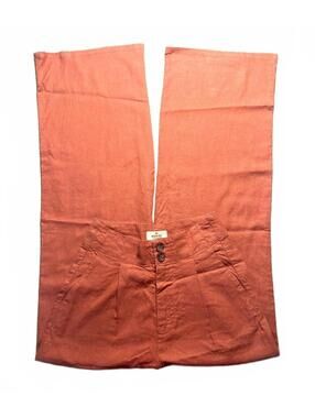 Marine Layer Women's Rust Linen Blend Wide Leg Pants Size 0 #gorpcore